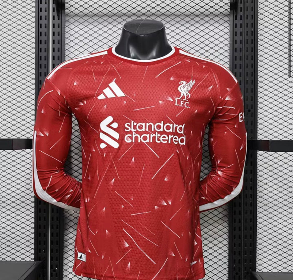 2026/2027 Player Version Long Sleeve Liverpool Home Football Shirt 1:1 Thai Quality