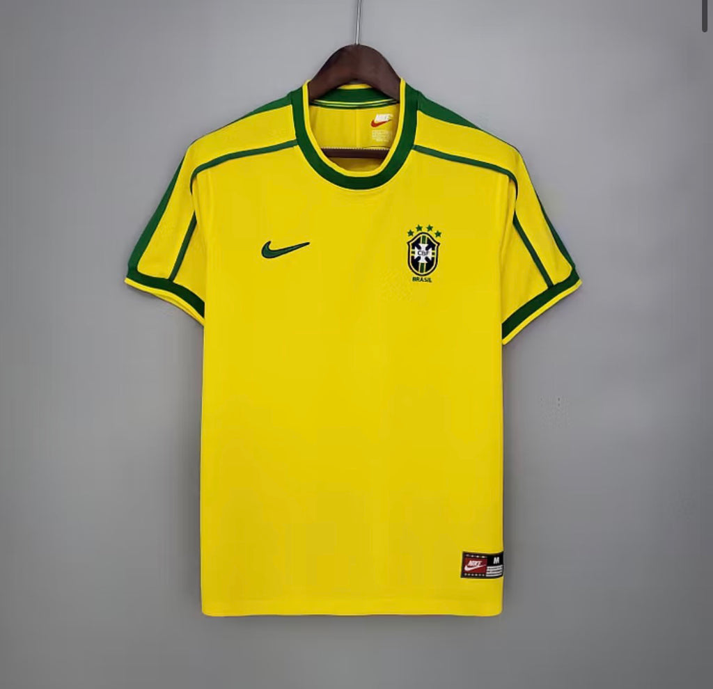 1998 Retro Brazil Soccer Jersey Home