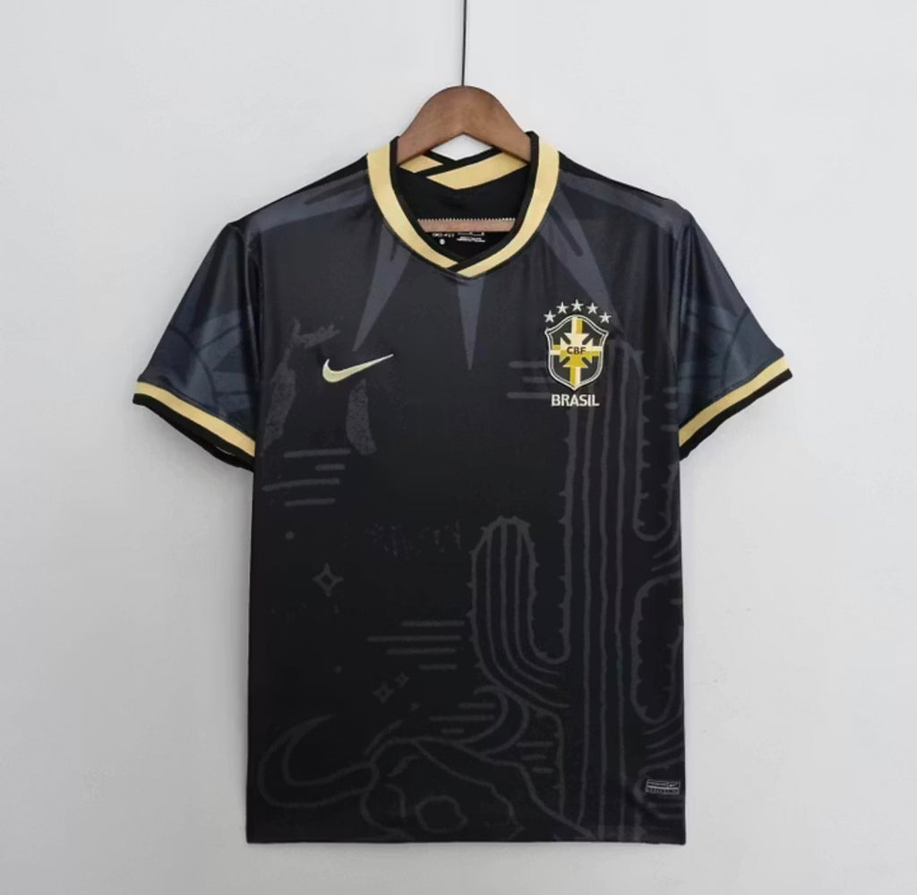 2022 Brazil Special Edition Black Soccer Jersey