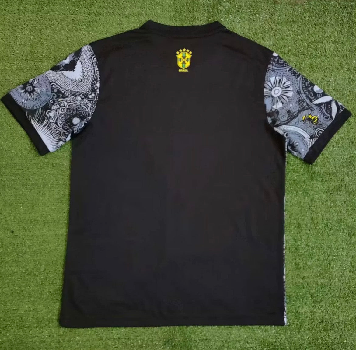 2024 Brazil Special Edition Jesus Black Gray Soccer Jersey